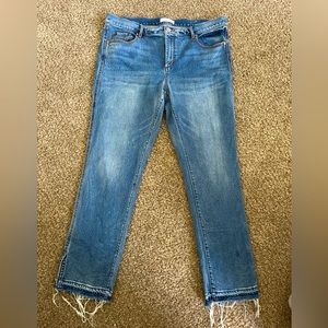 Loft modern straight distressed cuff, size 14